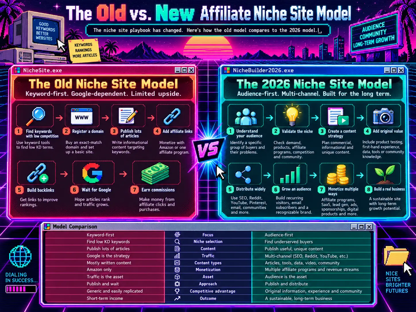 Old vs. new affiliate niche site model